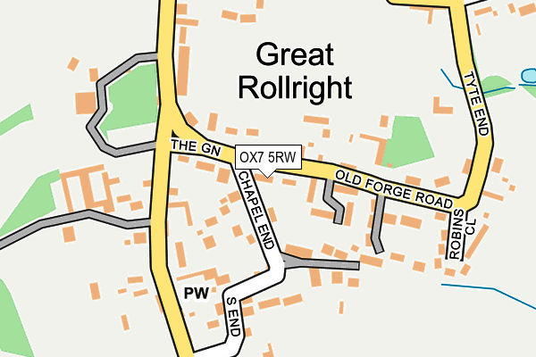 OX7 5RW map - OS OpenMap – Local (Ordnance Survey)