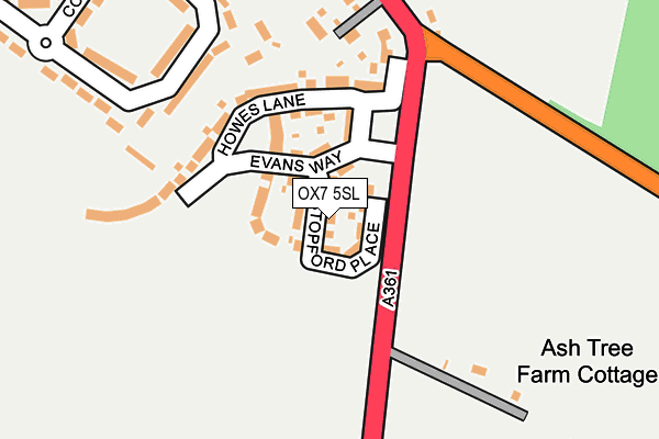 OX7 5SL map - OS OpenMap – Local (Ordnance Survey)