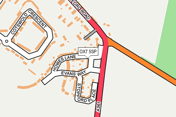 OX7 5SP map - OS OpenMap – Local (Ordnance Survey)