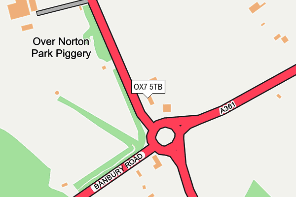 OX7 5TB map - OS OpenMap – Local (Ordnance Survey)