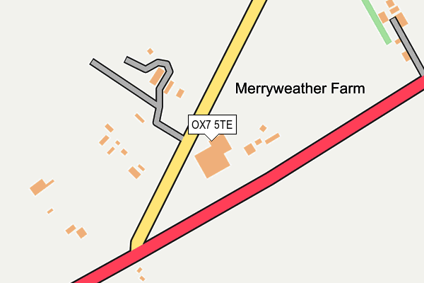 OX7 5TE map - OS OpenMap – Local (Ordnance Survey)