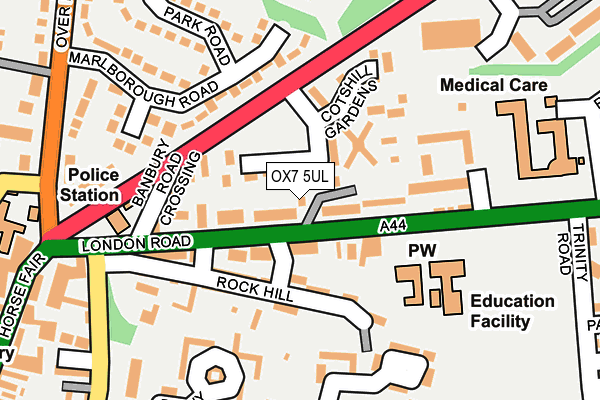 OX7 5UL map - OS OpenMap – Local (Ordnance Survey)