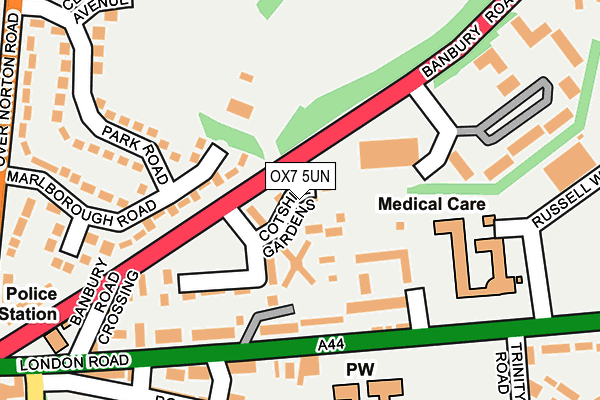 OX7 5UN map - OS OpenMap – Local (Ordnance Survey)