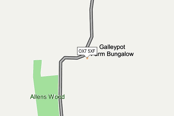 OX7 5XF map - OS OpenMap – Local (Ordnance Survey)