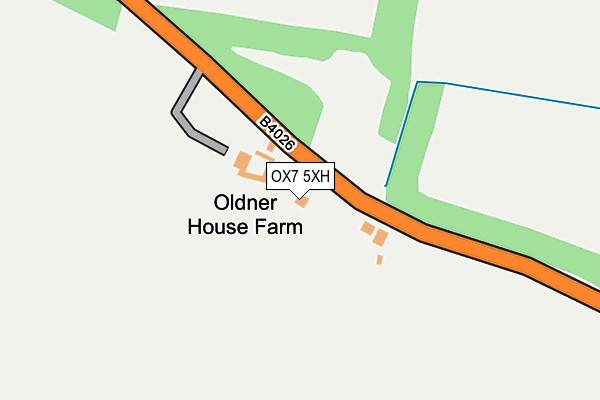 OX7 5XH map - OS OpenMap – Local (Ordnance Survey)