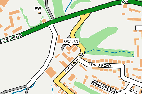 OX7 5XN map - OS OpenMap – Local (Ordnance Survey)