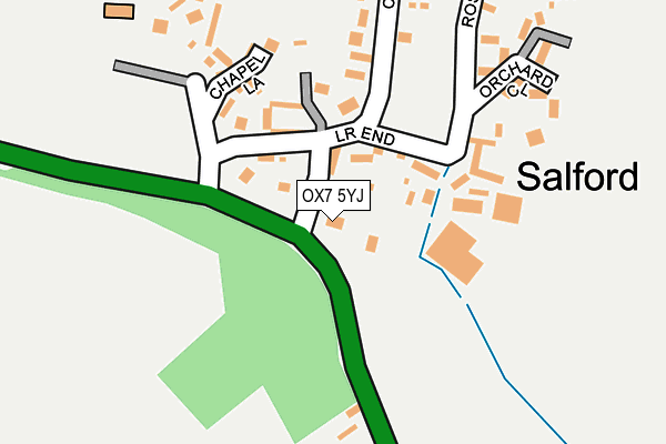 OX7 5YJ map - OS OpenMap – Local (Ordnance Survey)