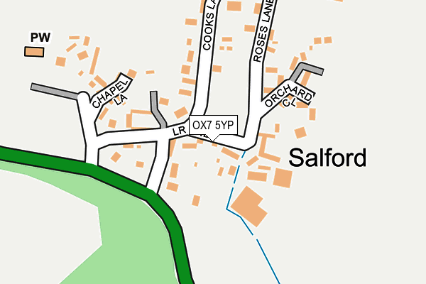 OX7 5YP map - OS OpenMap – Local (Ordnance Survey)