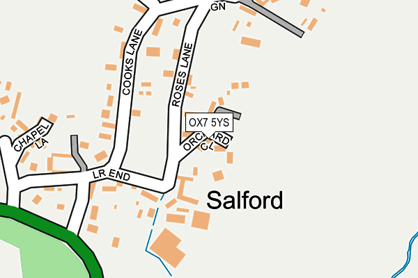 OX7 5YS map - OS OpenMap – Local (Ordnance Survey)