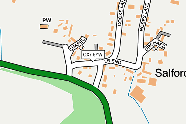 OX7 5YW map - OS OpenMap – Local (Ordnance Survey)