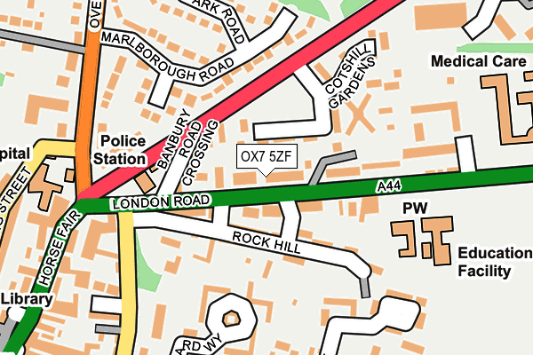 OX7 5ZF map - OS OpenMap – Local (Ordnance Survey)