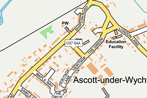 OX7 6AA map - OS OpenMap – Local (Ordnance Survey)