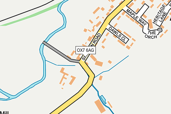 OX7 6AG map - OS OpenMap – Local (Ordnance Survey)