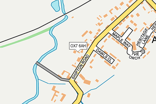 OX7 6AH map - OS OpenMap – Local (Ordnance Survey)