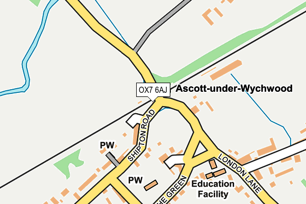 OX7 6AJ map - OS OpenMap – Local (Ordnance Survey)