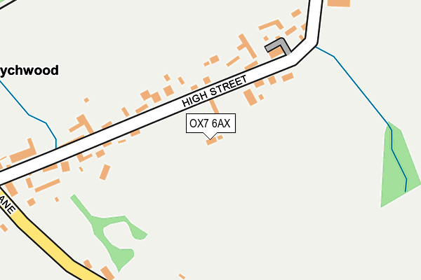 OX7 6AX map - OS OpenMap – Local (Ordnance Survey)
