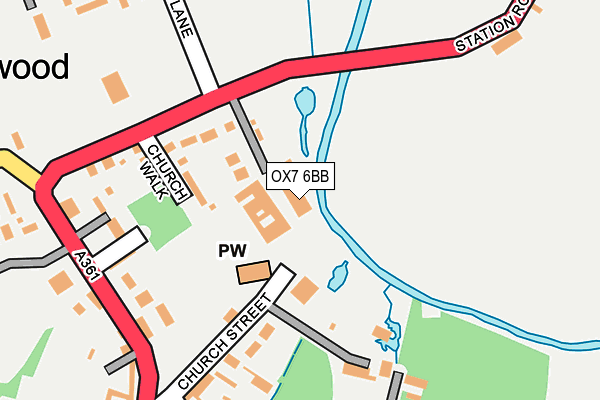 OX7 6BB map - OS OpenMap – Local (Ordnance Survey)