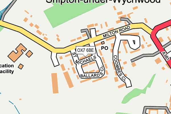 OX7 6BE map - OS OpenMap – Local (Ordnance Survey)