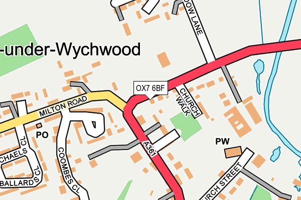 OX7 6BF map - OS OpenMap – Local (Ordnance Survey)