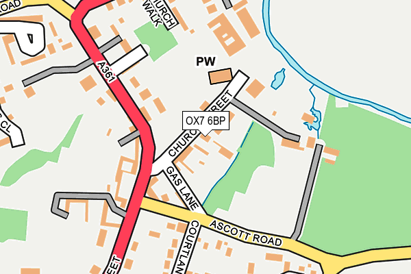 OX7 6BP map - OS OpenMap – Local (Ordnance Survey)