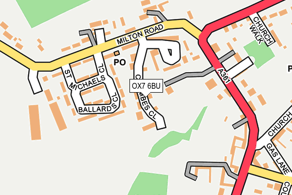 OX7 6BU map - OS OpenMap – Local (Ordnance Survey)