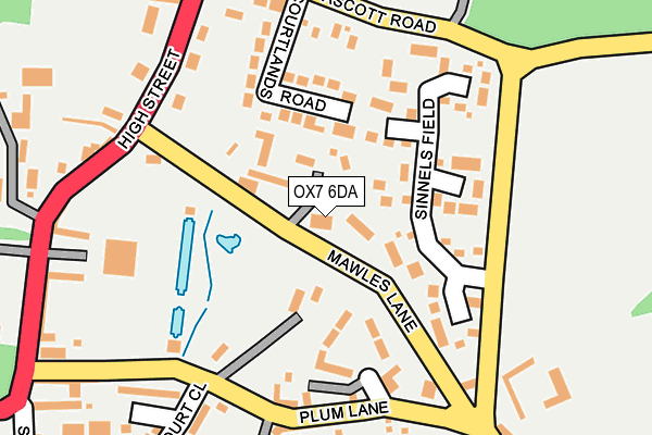 OX7 6DA map - OS OpenMap – Local (Ordnance Survey)