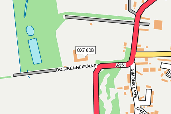 OX7 6DB map - OS OpenMap – Local (Ordnance Survey)