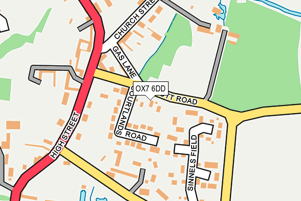 OX7 6DD map - OS OpenMap – Local (Ordnance Survey)