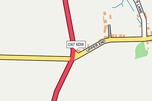 OX7 6DW map - OS OpenMap – Local (Ordnance Survey)