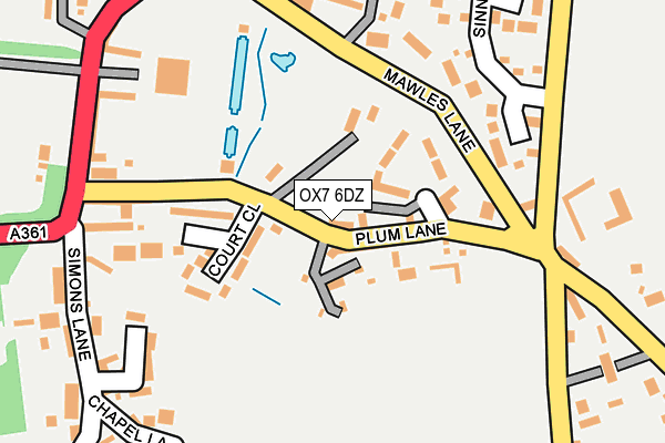 OX7 6DZ map - OS OpenMap – Local (Ordnance Survey)