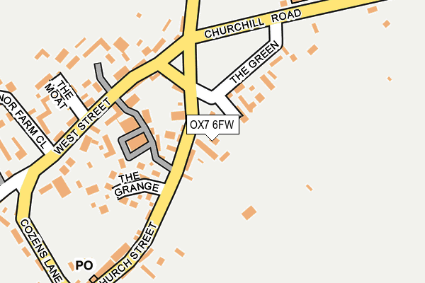 OX7 6FW map - OS OpenMap – Local (Ordnance Survey)
