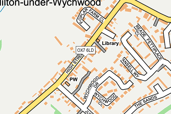 OX7 6LD map - OS OpenMap – Local (Ordnance Survey)