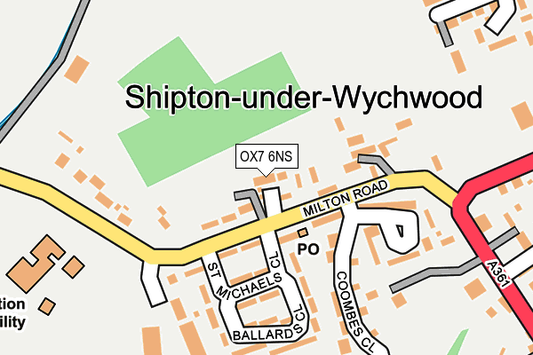 OX7 6NS map - OS OpenMap – Local (Ordnance Survey)