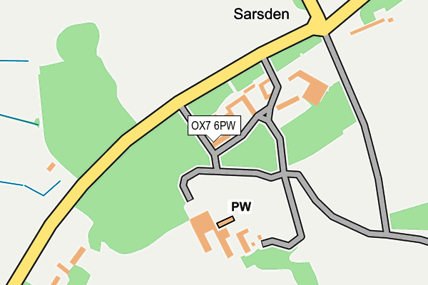 OX7 6PW map - OS OpenMap – Local (Ordnance Survey)