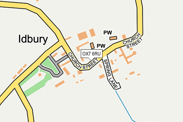 OX7 6RU map - OS OpenMap – Local (Ordnance Survey)