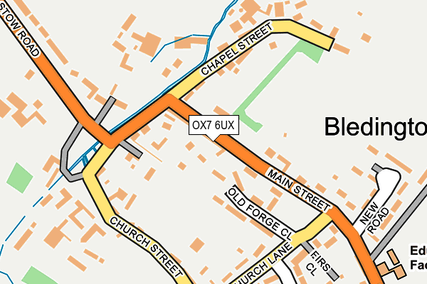 OX7 6UX map - OS OpenMap – Local (Ordnance Survey)