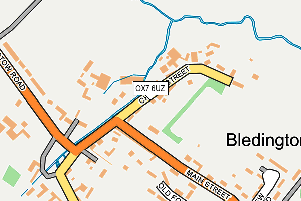 OX7 6UZ map - OS OpenMap – Local (Ordnance Survey)