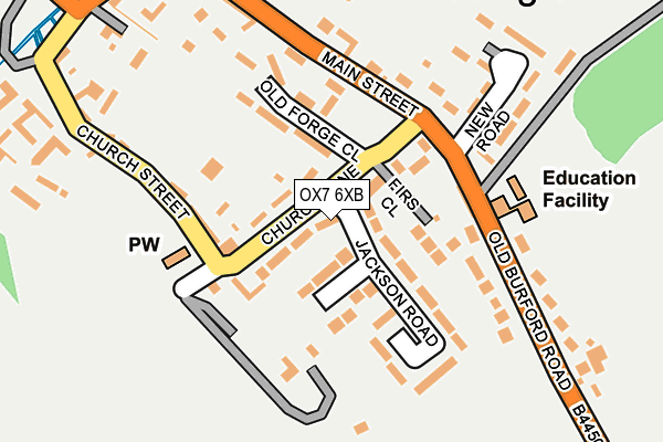 OX7 6XB map - OS OpenMap – Local (Ordnance Survey)