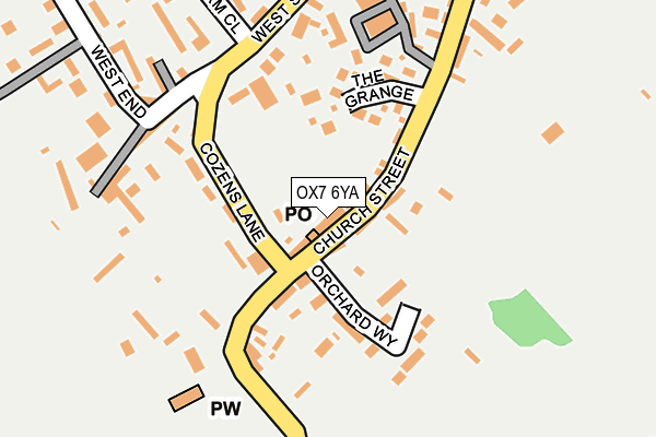 OX7 6YA map - OS OpenMap – Local (Ordnance Survey)