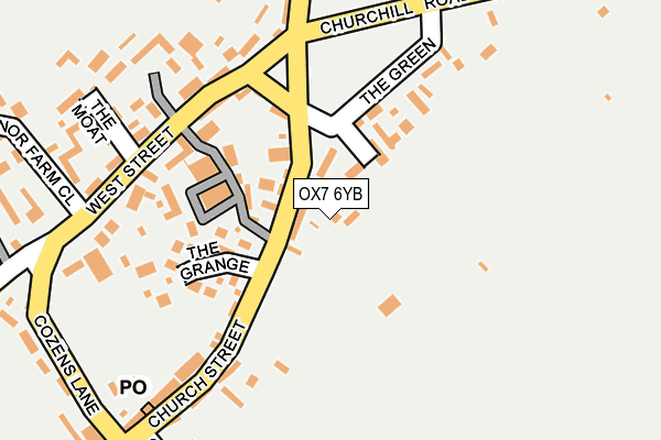 OX7 6YB map - OS OpenMap – Local (Ordnance Survey)