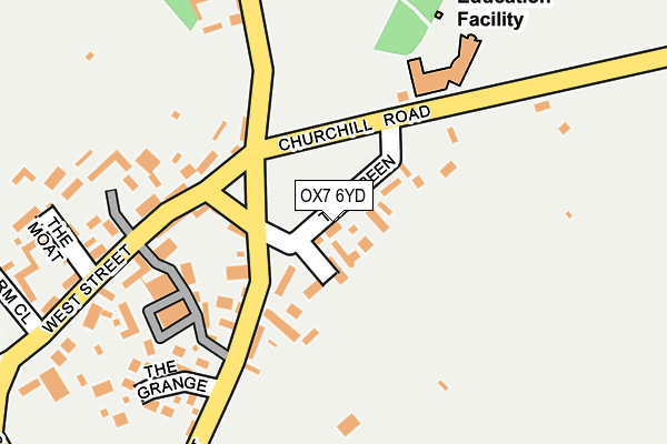 OX7 6YD map - OS OpenMap – Local (Ordnance Survey)