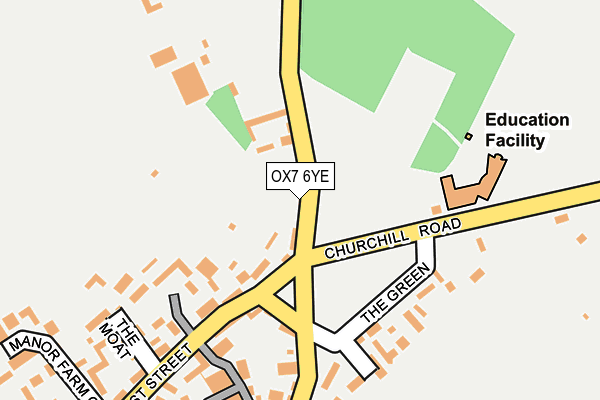 OX7 6YE map - OS OpenMap – Local (Ordnance Survey)