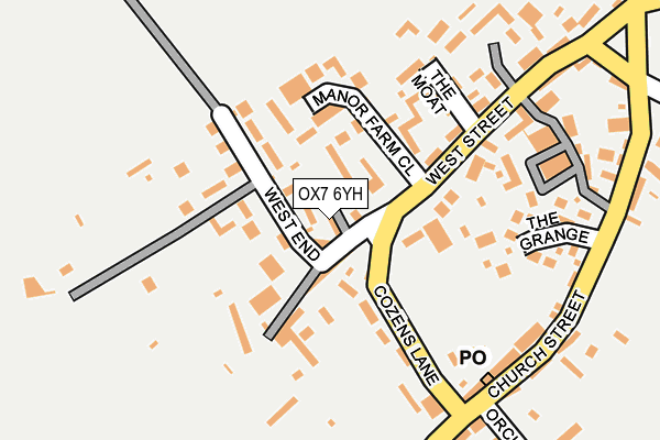 OX7 6YH map - OS OpenMap – Local (Ordnance Survey)