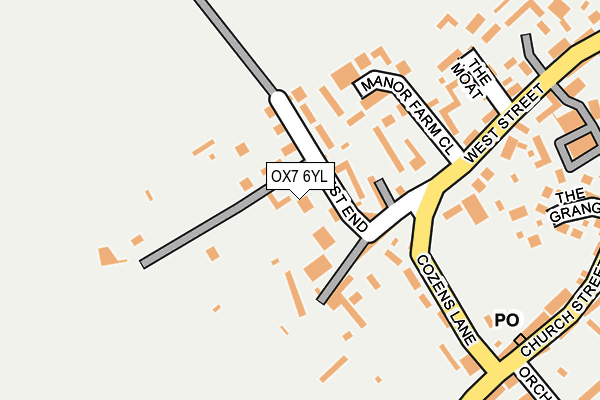 OX7 6YL map - OS OpenMap – Local (Ordnance Survey)