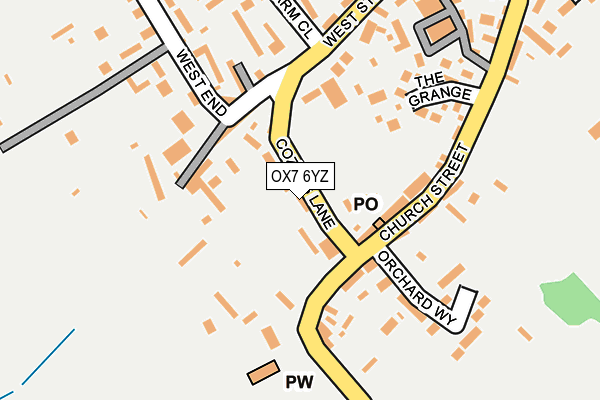 OX7 6YZ map - OS OpenMap – Local (Ordnance Survey)