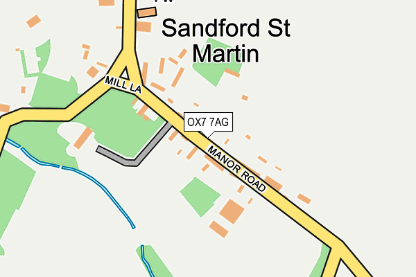 OX7 7AG map - OS OpenMap – Local (Ordnance Survey)
