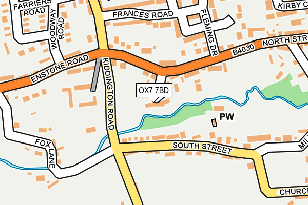 OX7 7BD map - OS OpenMap – Local (Ordnance Survey)