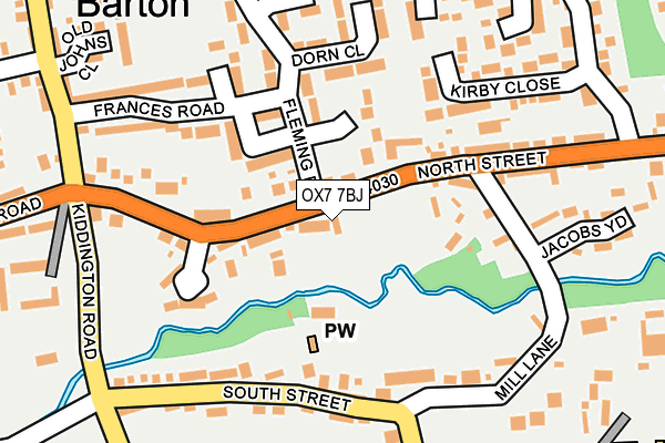 OX7 7BJ map - OS OpenMap – Local (Ordnance Survey)
