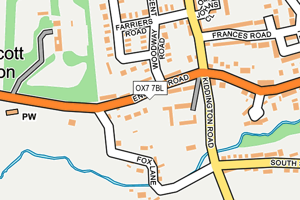 OX7 7BL map - OS OpenMap – Local (Ordnance Survey)