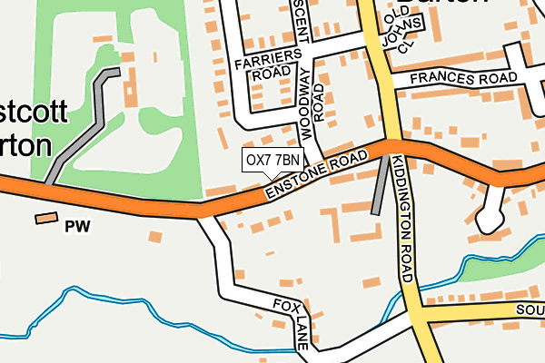 OX7 7BN map - OS OpenMap – Local (Ordnance Survey)